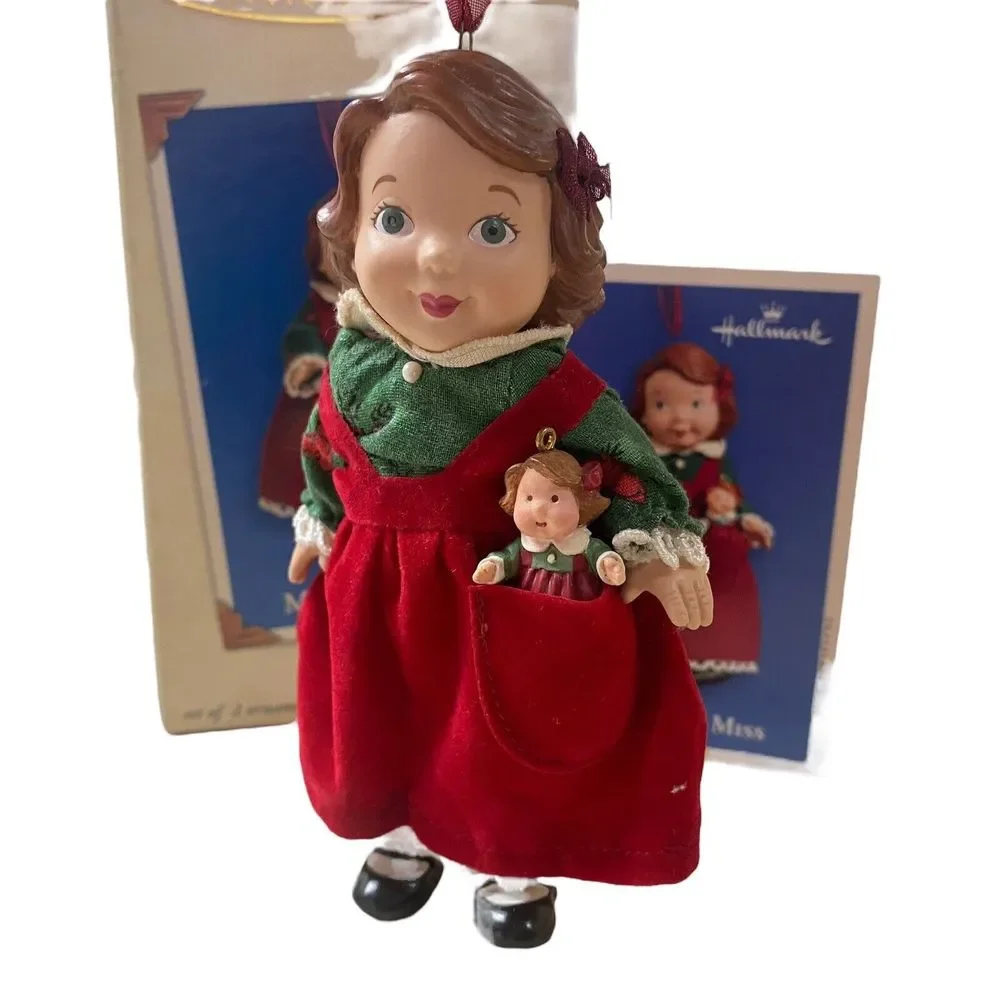 Hallmark Keepsake Ornament Mistletoe‎ Miss Collector's Series 2003 Red Dress